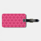 Aangepaste naam Roze vouw Bagagelabel (Achterkant horizontaal)