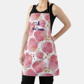 Aangepaste Naam Roze Waterverf Abstract Schort (Insitu)