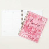 Aangepaste naam Roze wervelkolom en gouden sierstr Planner (Display)