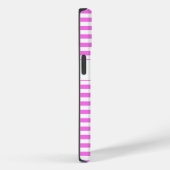 Aangepaste naam Roze/Witte Strepen Case-Mate iPhone Case (Achterkant / Rechts)