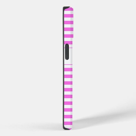 Aangepaste naam Roze/Witte Strepen Case-Mate iPhone Case (Achterkant / Rechts)
