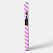 Aangepaste naam Roze/Witte Strepen Case-Mate iPhone Case (Achterkant / Links)