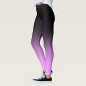 Aangepaste naam roze zwart ombre afbeelding leggings (Links)