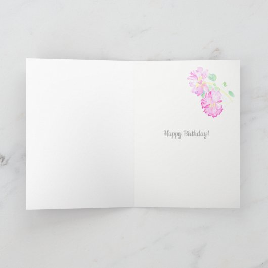 Aangepaste naam Rozen en Stripes 75e verjaardag Kaart (Binnen)