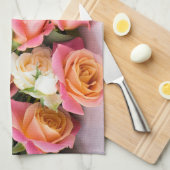 Aangepaste naam Rozen keukenhanddoek (Quarter Fold)