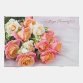 Aangepaste naam Rozen keukenhanddoek (Horizontaal)