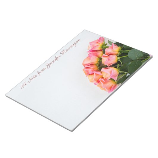 Aangepaste naam Rozen Notitieblok (Schuin)