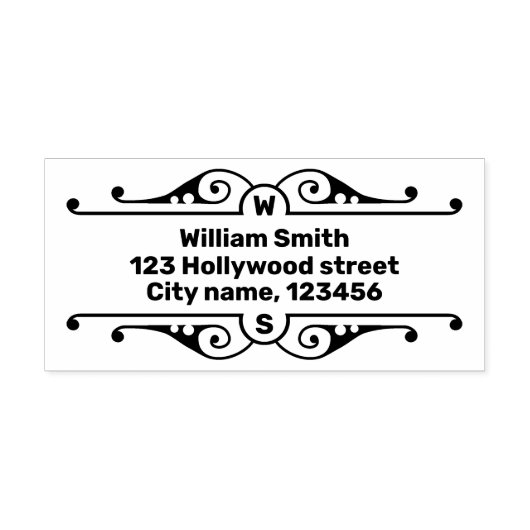 Aangepaste naam rubberstempel (Afrduk)