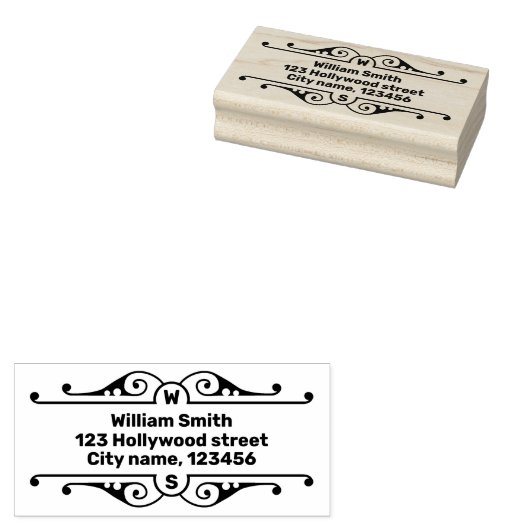 Aangepaste naam rubberstempel (Gestempeld)