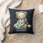 Aangepaste Naam Ruimte Teddy Bear Kussen voor Baby (Deken)