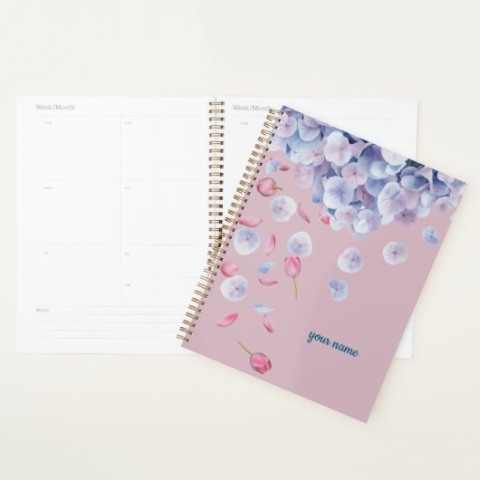 Aangepaste naam rustgevende bloemstijl planner (Display)