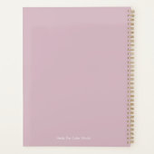 Aangepaste naam rustgevende bloemstijl planner (Achterkant)