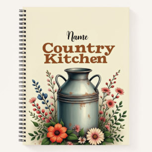 Aangepaste naam Rustic Recept Organizer Notitieboek