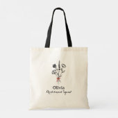 Aangepaste naam, Rustieke bloemenboog, Bruidsmeisj Tote Bag (Achterkant)