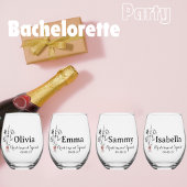 Aangepaste Naam, Rustieke Bloemenboog, Bruidsmeisj Wijnglas Zonder Voet