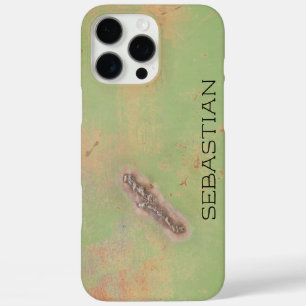 Aangepaste Naam Rustieke Groene Metaalbewerking La iPhone 16 Pro Max Hoesje