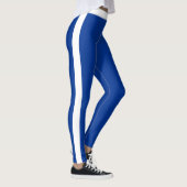 Aangepaste naam saffierblauw-wit gestreepte monogr leggings (Rechts)