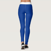 Aangepaste naam saffierblauw-wit gestreepte monogr leggings (Achterkant)
