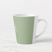 Aangepaste Naam - Salie Groen Beige Vijftig Latte Mok (Rechts)