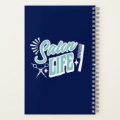 Aangepaste Naam Salon Life Gift voor Hair Stylist  Notitieboek (Achterkant)