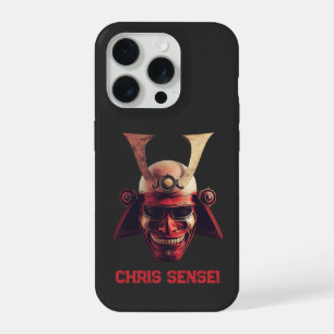 Aangepaste naam Samurai helm Oni masker iPhone 15 Pro Case