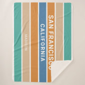 Aangepaste naam San Francisco / JOUW TEKST Sherpa Deken (Voorkant)