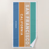 Aangepaste naam San Francisco / JOUW TEKST Strandlaken (Voorkant)