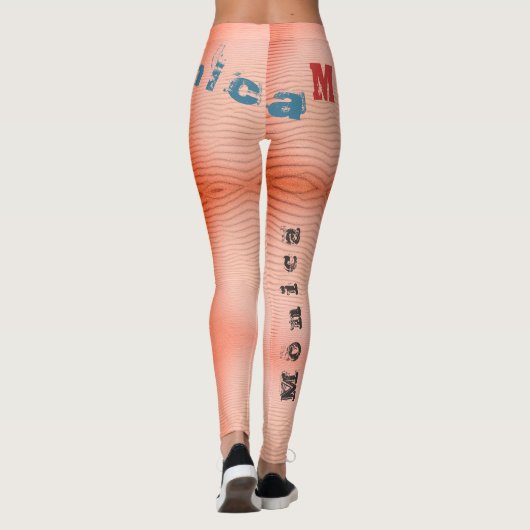 Aangepaste naam Sangria Desert Sand Leggings (Achterkant)