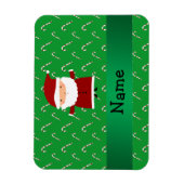 Aangepaste naam santa groene snoepsnoeren magneet (Verticaal)