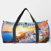 Aangepaste naam Santorini Griekenland Sunset Plunjezak (Achterkant)