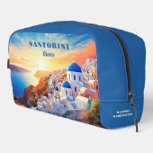 Aangepaste naam Santorini Griekenland Sunset Toilettasje (Rechterhoek)