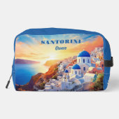 Aangepaste naam Santorini Griekenland Sunset Toilettasje (Achterkant)
