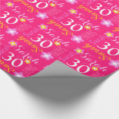 Aangepaste naam Sarah 30 verjaardagsrap Cadeaupapier (Hoek)