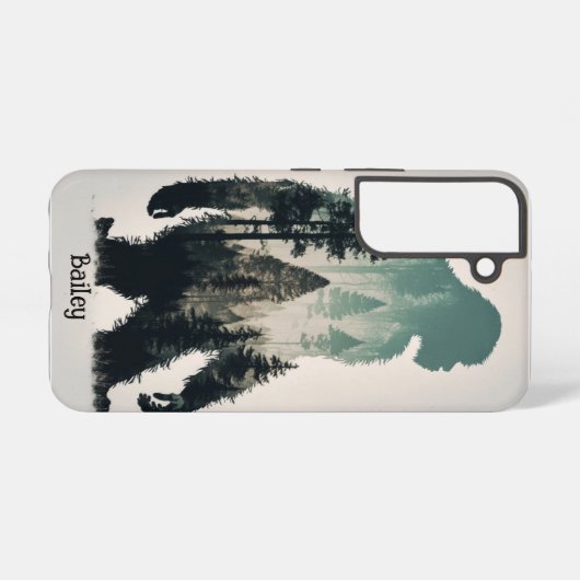 Aangepaste naam Sasquatch Big Foot Legend Samsung Galaxy Hoesje (Achterkant horizontaal)
