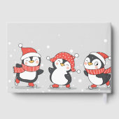 Aangepaste naam schaatspinguïns gastenboek (Achterkant)