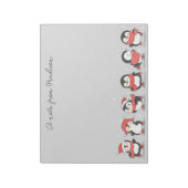 Aangepaste naam schaatspinguïns notitieblok (Linkerzijde)