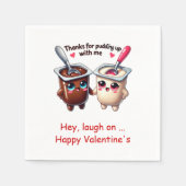 Aangepaste naam Schattig eten Beste Valentijn Serv Servet (Voorkant)