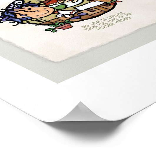 Aangepaste naam! Schattig Italiaans Cook Spaghetti Poster (Hoek)