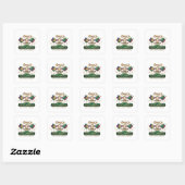 Aangepaste naam Schattig Offerfeest Schaap Vierkante Sticker (Vel)