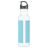 Aangepaste naam schattige engelen op blauw waterfles  (Achterkant)