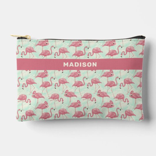Aangepaste naam Schattige Flamingo patroon Etui (Voorkant)