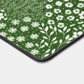 Aangepaste Naam Schattige Groene Bloemen Hand getr Bureaumat (Hoek)