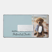 Aangepaste naam Schattige hond Foto Grappige tekst Bureaumat (Keyboard & Muis)