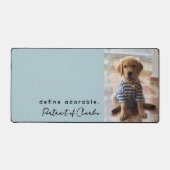 Aangepaste naam Schattige hond Foto Grappige tekst Bureaumat (Voorkant)