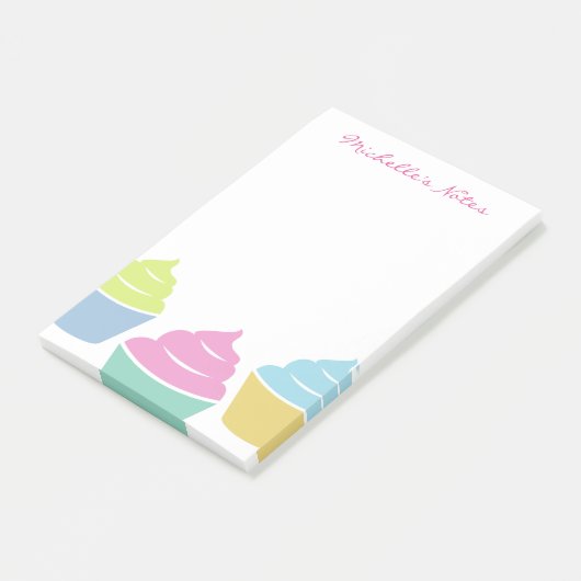 Aangepaste naam schattige, kleurrijke stekelnoten post-it® notes (Schuin)