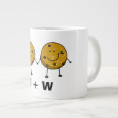 Aangepaste Naam Schattige Koekjespaar Grote Koffiekop (Voorkant rechts)