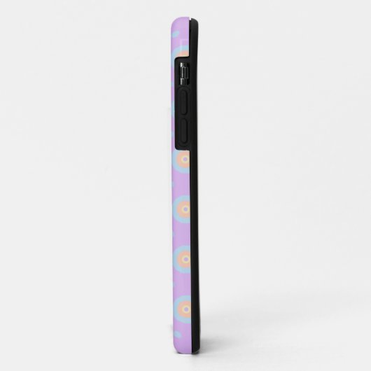 Aangepaste Naam Schattige Pastel Rainbow Bullseyes Case-Mate iPhone Case (Achterkant/links)
