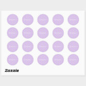 Aangepaste Naam Schattige Pastel Rainbow Bullseyes Ronde Sticker (Vel)