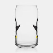 Aangepaste naam schattige pinguïn blikvorm glas (Links)