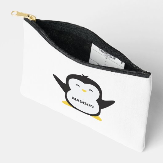 Aangepaste naam schattige pinguïn etui (Open)